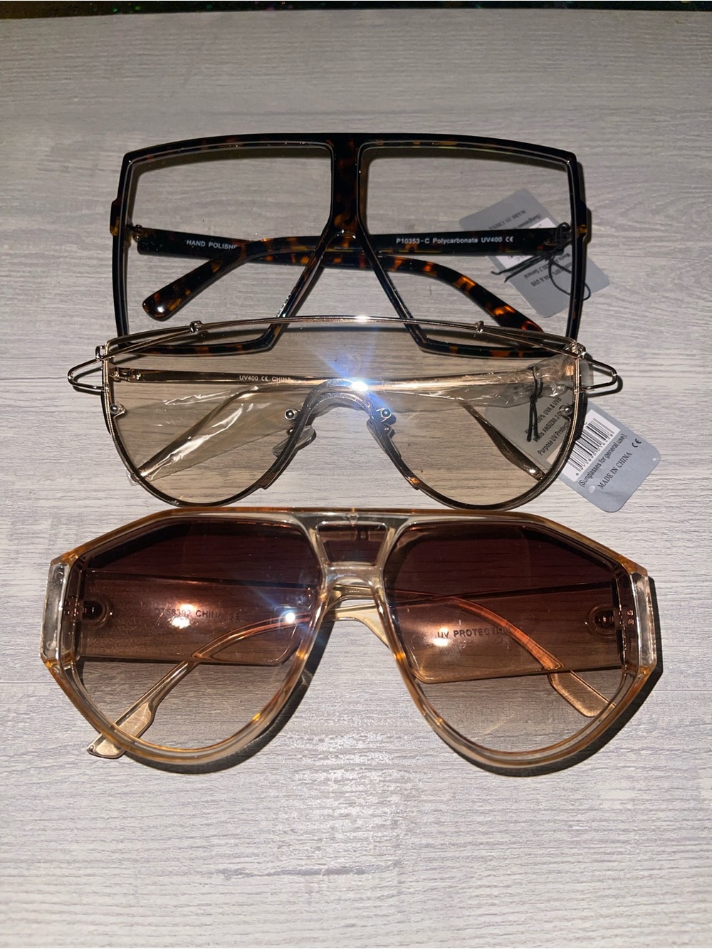Triple Pack Fashion Sunglasses - Tortoise & Amber Lenses